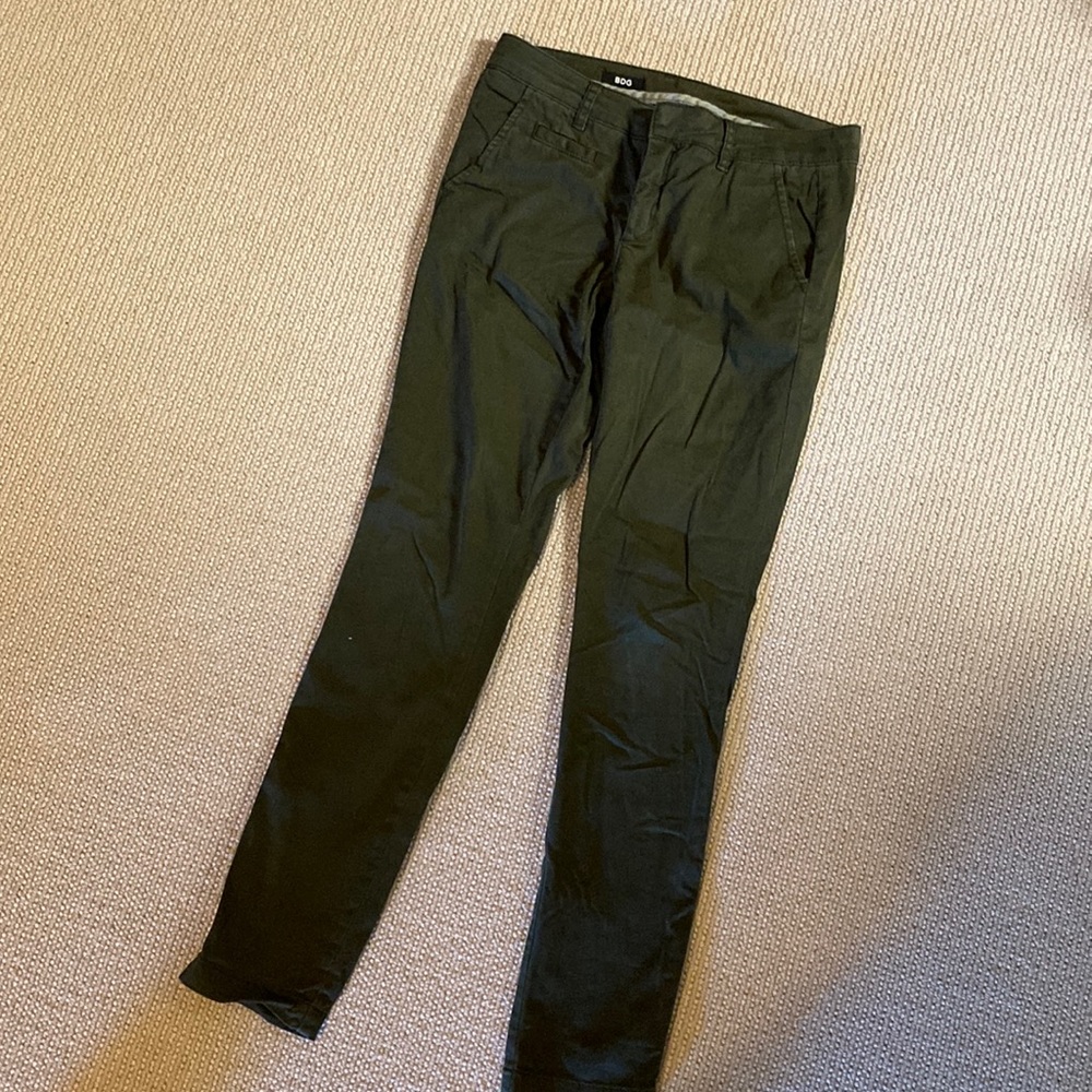 BDG Army Green Chino Skinny Pants (25)